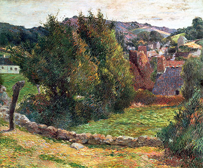 Landscape on the Pont-Aven, 1886 | Gauguin | Painting Reproduction