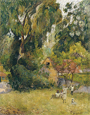 Huts under the Trees, 1887 | Gauguin | Painting Reproduction