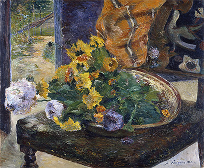 To Make a Bouquet, 1880 | Gauguin | Gemälde Reproduktion