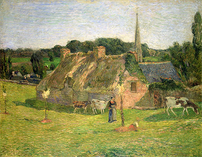 Lollichon's Field and the Church of Pont-Aven | Gauguin | Painting Reproduction