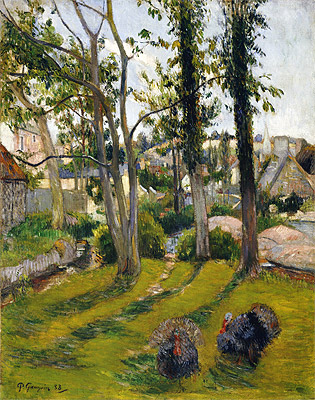 The Turkeys (Pont Aven Landscape) | Gauguin | Painting Reproduction