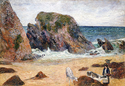 Cows on the Seashore | Gauguin | Painting Reproduction