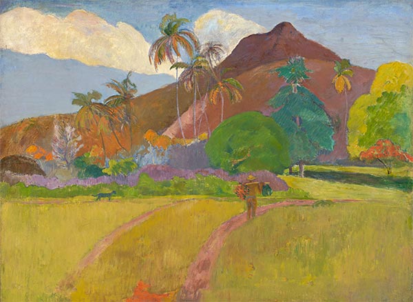 Landschaft von Tahiti | Gauguin | Gemälde Reproduktion