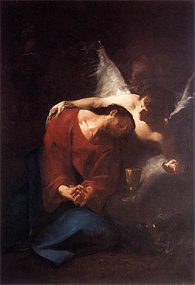 Christ Comforted by an Angel, c.1730 | Paul Troger | Painting Reproduction