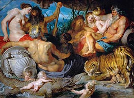 The Four Continents, c.1615 by Rubens | Painting Reproduction