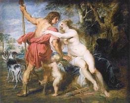Venus and Adonis, c.1635/38 by Rubens | Painting Reproduction