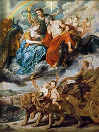 The Meeting of Marie de Medici and Henri at Lyon, c.1622/25 by Rubens | Painting Reproduction