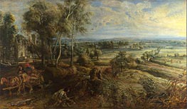 A View of Het Steen in the Early Morning, 1636 by Rubens | Painting Reproduction