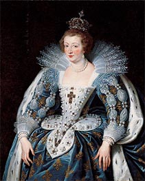 Portrait of Anne of Austria, Queen of France, c.1622/25 von Rubens | Gemälde-Reproduktion