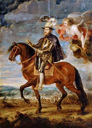 Felipe II on Horseback, 1628 by Rubens | Painting Reproduction
