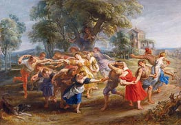 Peasant Dance, c.1636/40 by Rubens | Painting Reproduction