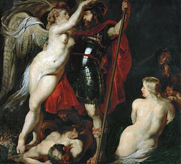 Mars Crowned by the Goddess of Victory, undated by Rubens | Painting Reproduction