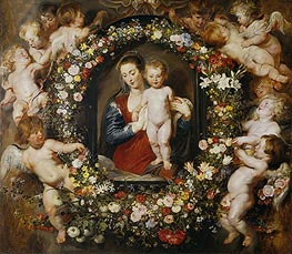 Virgin with a Garland of Flowers | Rubens | Gemälde Reproduktion