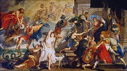 Death of Henry IV and the Proclamation of the Regency of Marie de Medicis, 14 May 1610, c.1621/25 by Rubens | Painting Reproduction