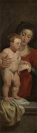 Virgin and Child (Left Panel of Christ in the Straw) | Rubens | Gemälde Reproduktion
