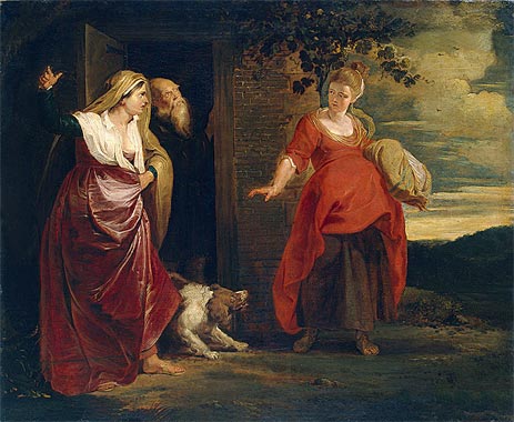 Hagar Leaves the House of Abraham, c.1615/17 | Rubens | Gemälde Reproduktion