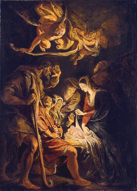Anbetung der Hirten (Die Nacht), 1608 | Rubens | Gemälde Reproduktion