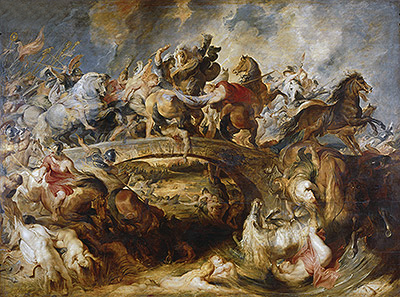 The Battle of the Amazons, 1618 | Rubens | Gemälde Reproduktion