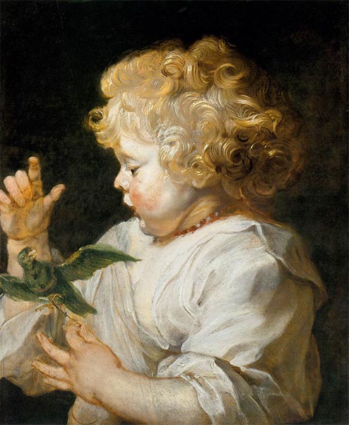 Das Kind mit dem Vogel, c.1614/25 | Rubens | Gemälde Reproduktion