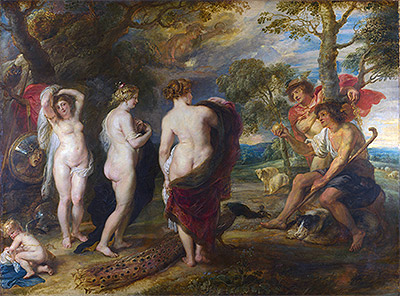 The Judgement of Paris, c.1632/35 | Rubens | Painting Reproduction