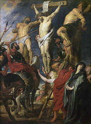 Christ on the Cross between the Two Thieves, 1620 | Rubens | Gemälde Reproduktion