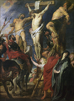 Christus am Kreuz zwischen den beiden Dieben | Rubens | Gemälde Reproduktion