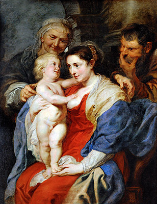 Die Heilige Familie mit der heiligen Anna | Rubens | Gemälde Reproduktion