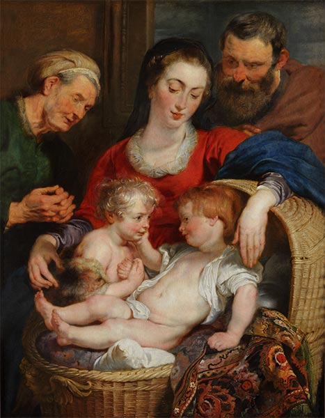 Madonna of the Basket (Holy Family), c.1615 | Rubens | Painting Reproduction