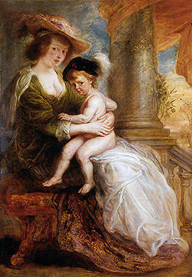 Helena Fourment mit ihrem ältesten Sohn, Frans | Rubens | Gemälde Reproduktion