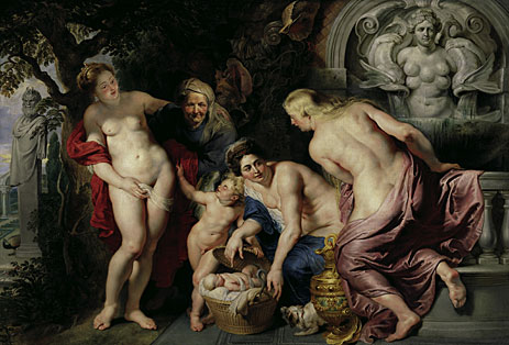 Die Entdeckung des Kindes Erichthonios | Rubens | Gemälde Reproduktion