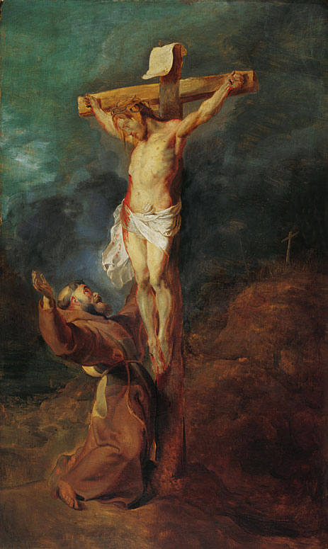 St. Francis of Assisi before the Crucified Christ | Rubens | Painting Reproduction