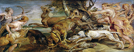 Diana's Hunt, 1628 | Rubens | Gemälde Reproduktion