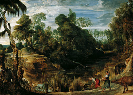 Landscape with Milkmaids and Cows | Rubens | Painting Reproduction