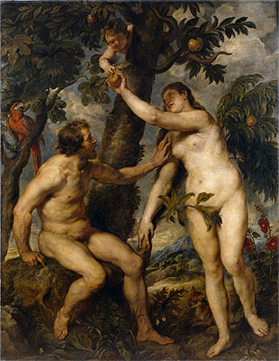 Adam und Eva (nach Tizian) | Rubens | Gemälde Reproduktion