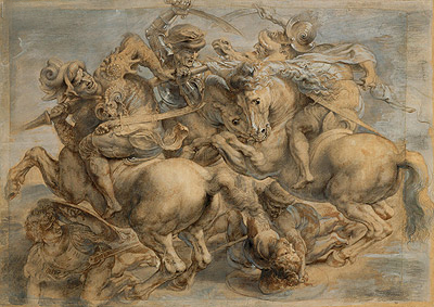 Schlacht von Anghiari | Rubens | Gemälde Reproduktion