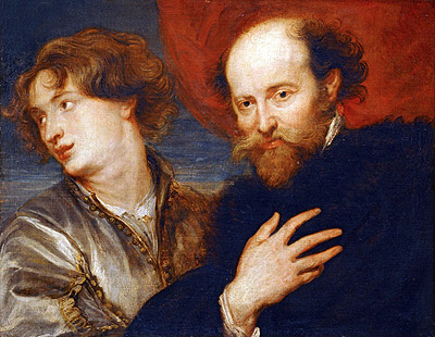 Double Portrait of van Dyck and Rubens, undated | Rubens | Gemälde Reproduktion