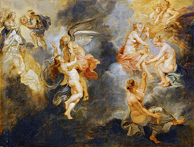 The Triumph of Truth (The Three Parcae Spinning the Fate of Marie de' Medici), c.1622/25 | Rubens | Painting Reproduction