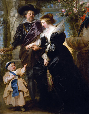 Rubens, His Wife Helena Fourment and One of Their Childrens the Infant Jesus to Saint Francis, c.1635/40 | Rubens | Gemälde Reproduktion