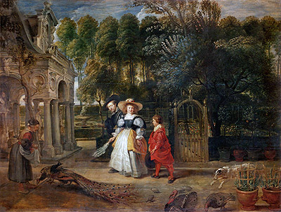 Rubens and His Wife Helene Fourment in the Garden, n.d. by Rubens | Painting Reproduction