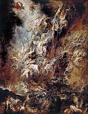 Der Sturz der Verdammten, c.1620/21 von Rubens | Gemälde-Reproduktion