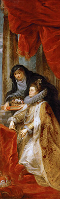 Infanta Isabella Clara Eugenia with Saint ..., c.1630/32 by Rubens | Painting Reproduction