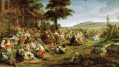 Ein Kirchweihfest oder Hochzeit in einem Dorf | Rubens | Gemälde Reproduktion