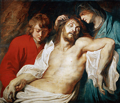 Beweinung mit der heiligen Maria und dem heiligen Johannes | Rubens | Gemälde Reproduktion