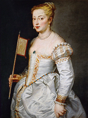 Junge Frau mit Fächer (nach Tizian), c.1612/14 | Rubens