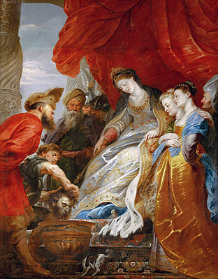 Thomiris, Queen of the Scyths, Orders the Head of Cyrus Lowered into a Vessel of Blood, n.d. | Rubens | Gemälde Reproduktion