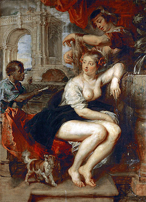 Bathsheba at the Fountain, c.1635 | Rubens | Gemälde Reproduktion