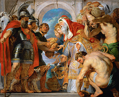 Abraham and Melchizedek, c.1615/18 | Rubens | Gemälde Reproduktion