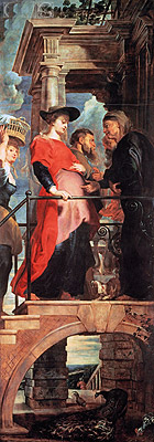 Visitation (Descent from Cross Altarpiece - Left Panel), c.1611/14 | Rubens | Painting Reproduction