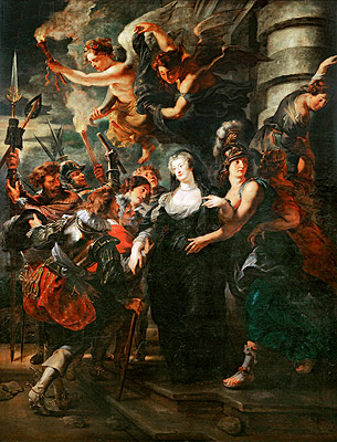 Marie de Medici Escaping from Blois, 21st-22nd February 1619 (The Medici Cycle), c.1621/25 | Rubens | Gemälde Reproduktion