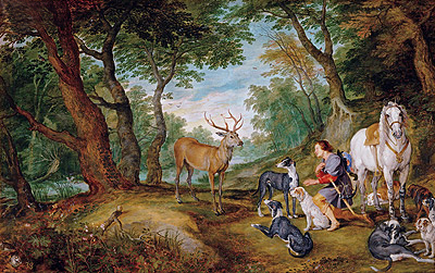 The Vision of Saint Hubertus | Rubens | Painting Reproduction